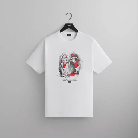 Kith x The Grinch Santa Vintage Tee White Size Small NWT - Picture 1 of 7